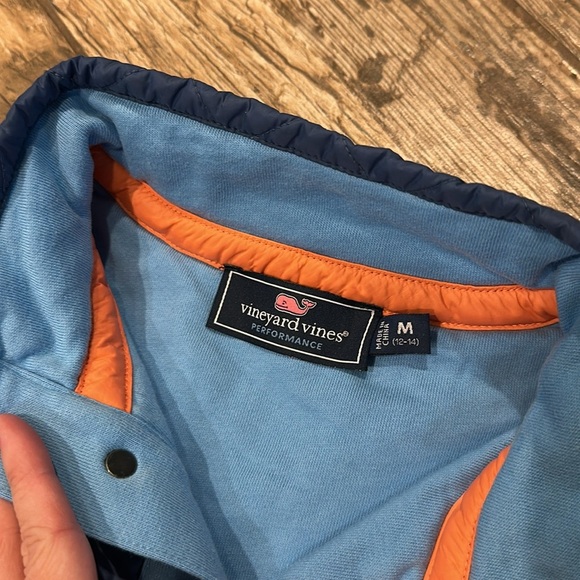 Vineyard Vines Performance Snap Placket Shep Shirt blue medium youth 12-14 - Picture 4 of 5